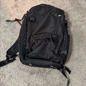 Black unisex travel Backpack